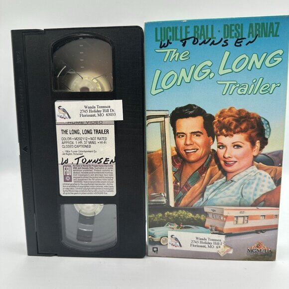 The Long Long Trailer VHS Movie 1954 Lucille Ball Desi Arnaz Not Rated Comedy - Picture 3 of 3